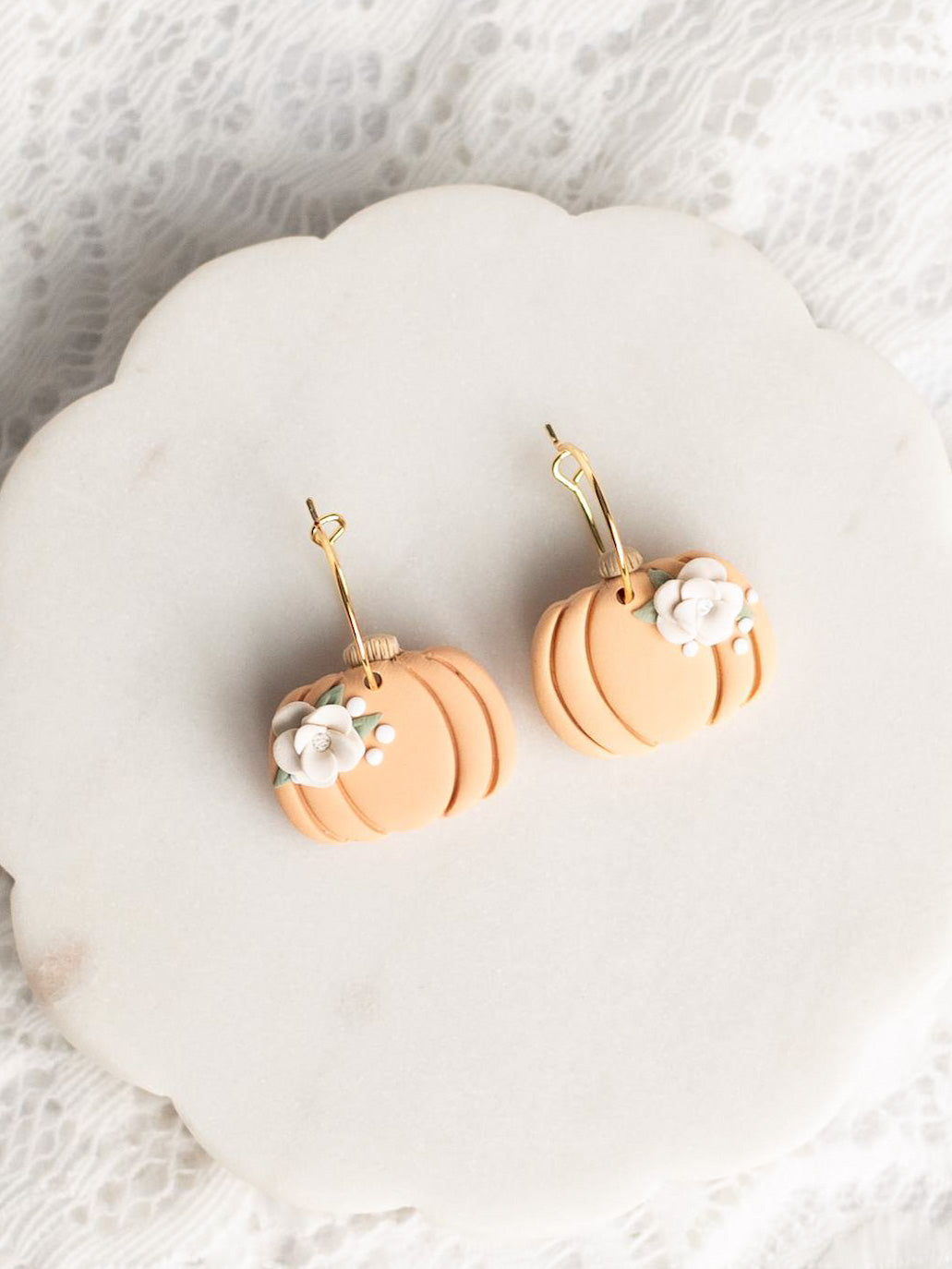 Pumpkin Floral Hoops