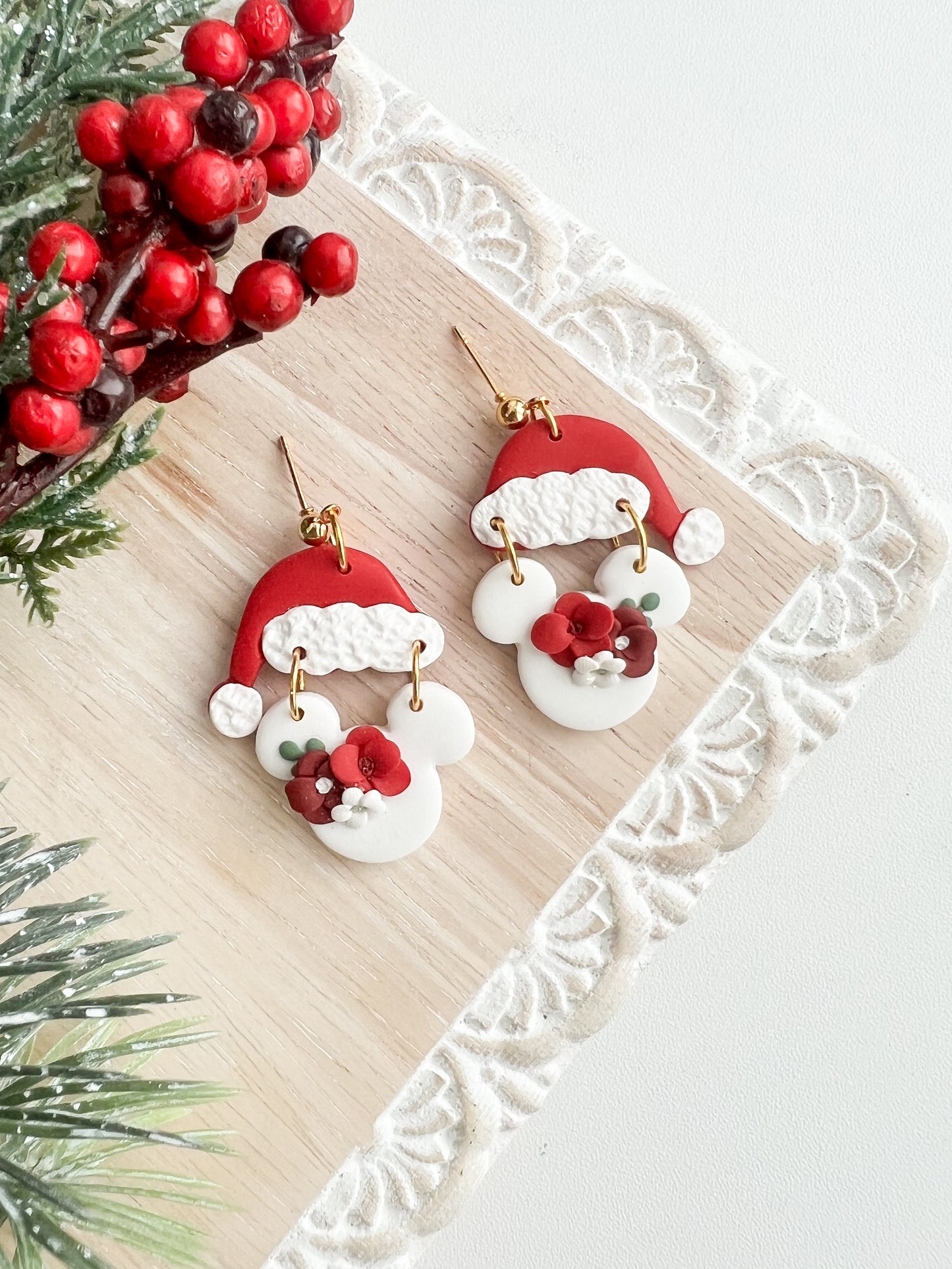 Santa Mouse Dangles