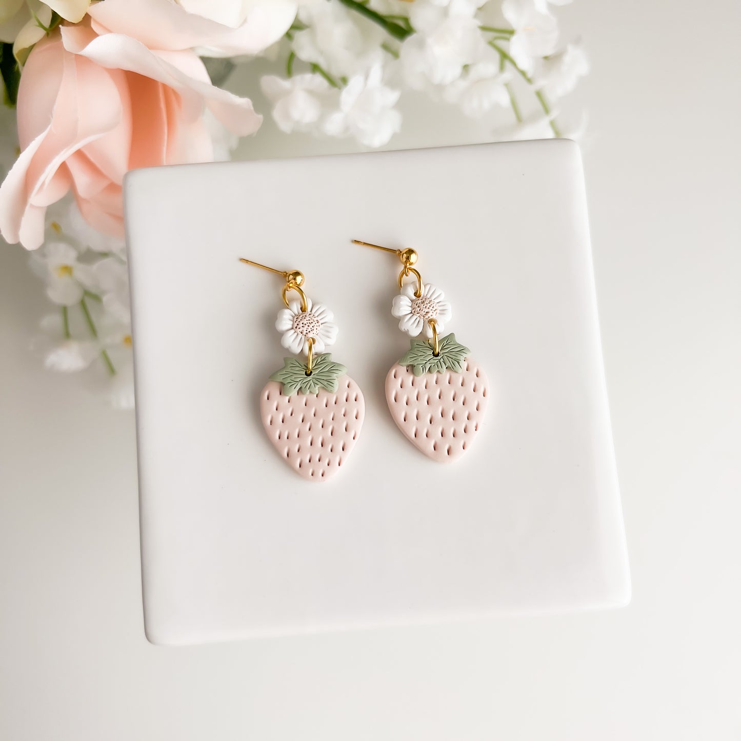 Muted Pink Strawberry Florals