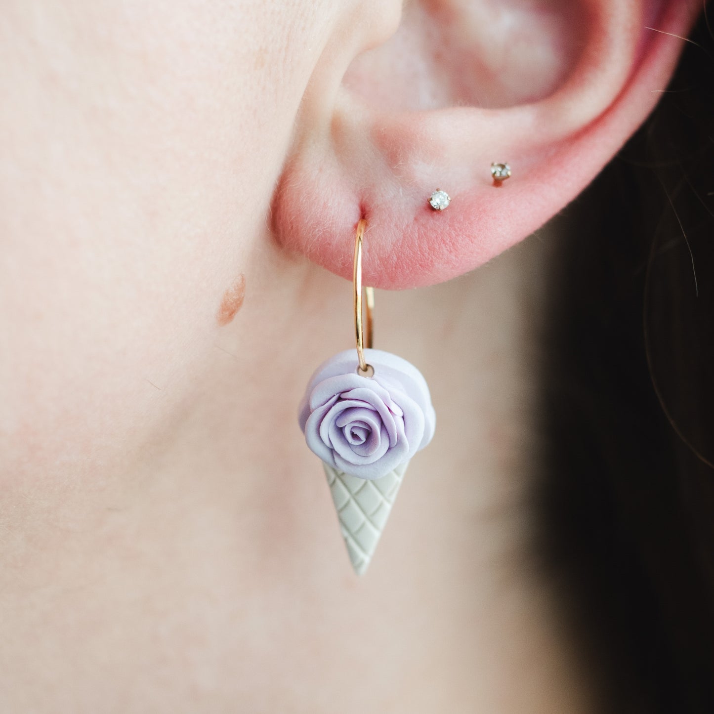Lavender Ice Cream Hoops