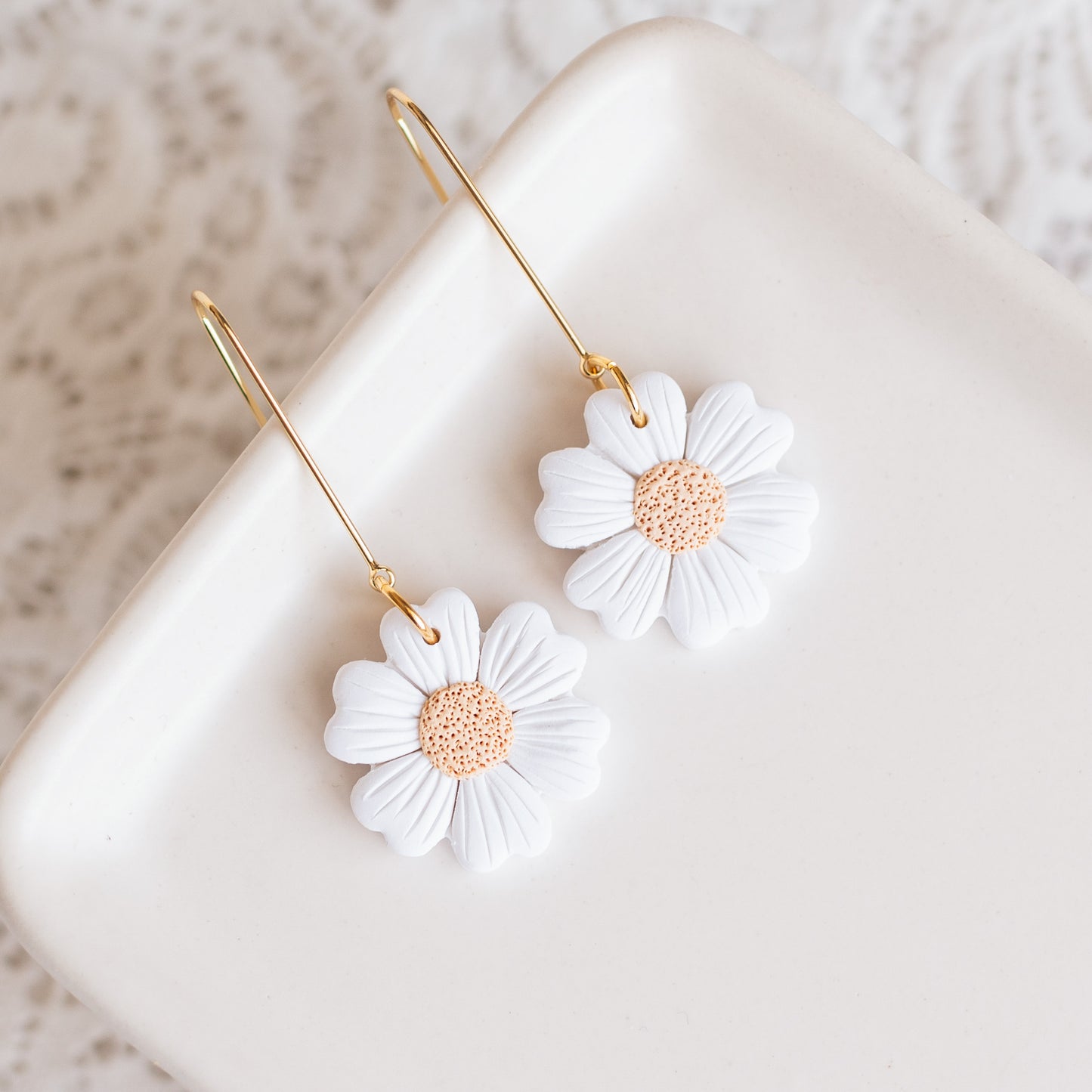 Minimalist Daisy Dangles