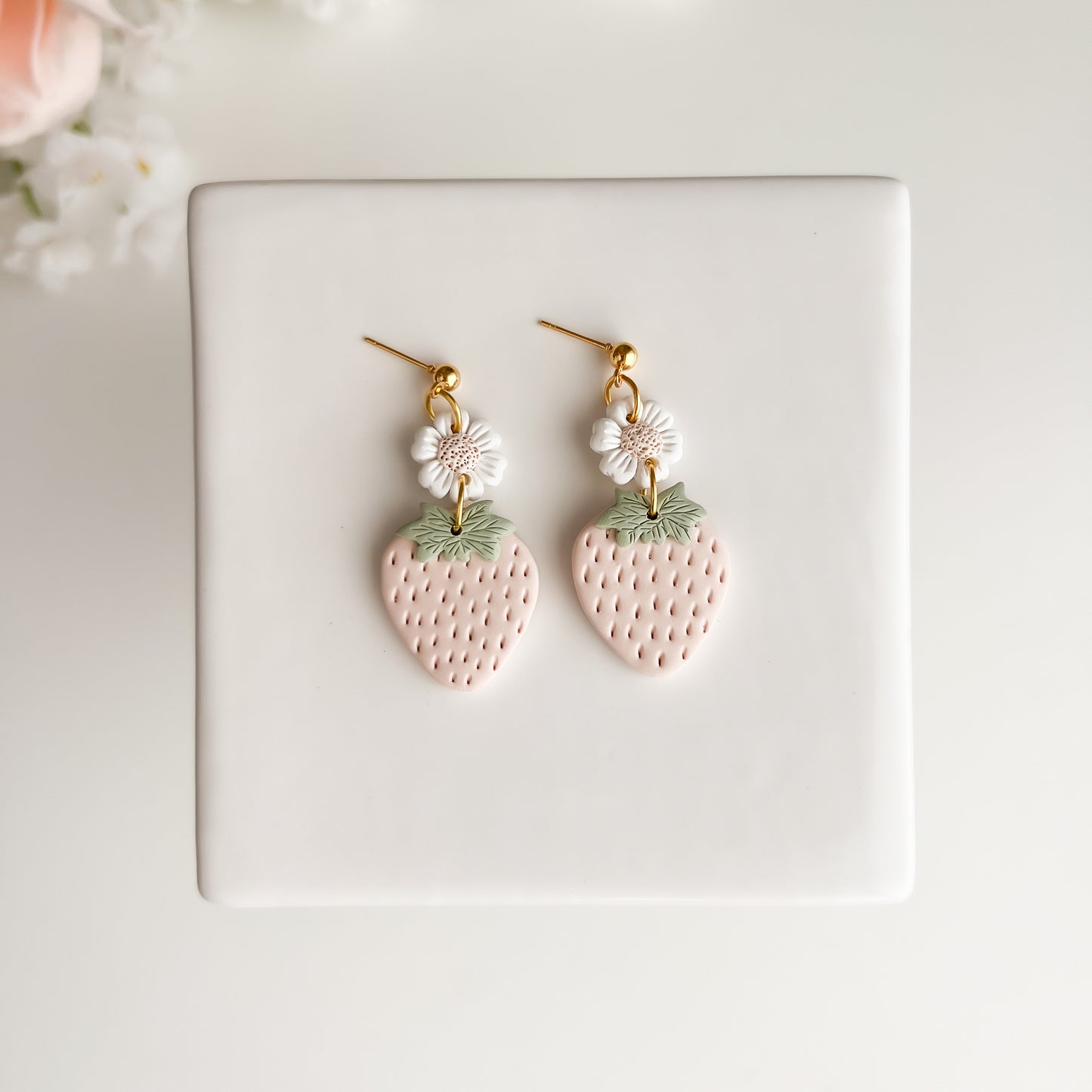 Muted Pink Strawberry Florals