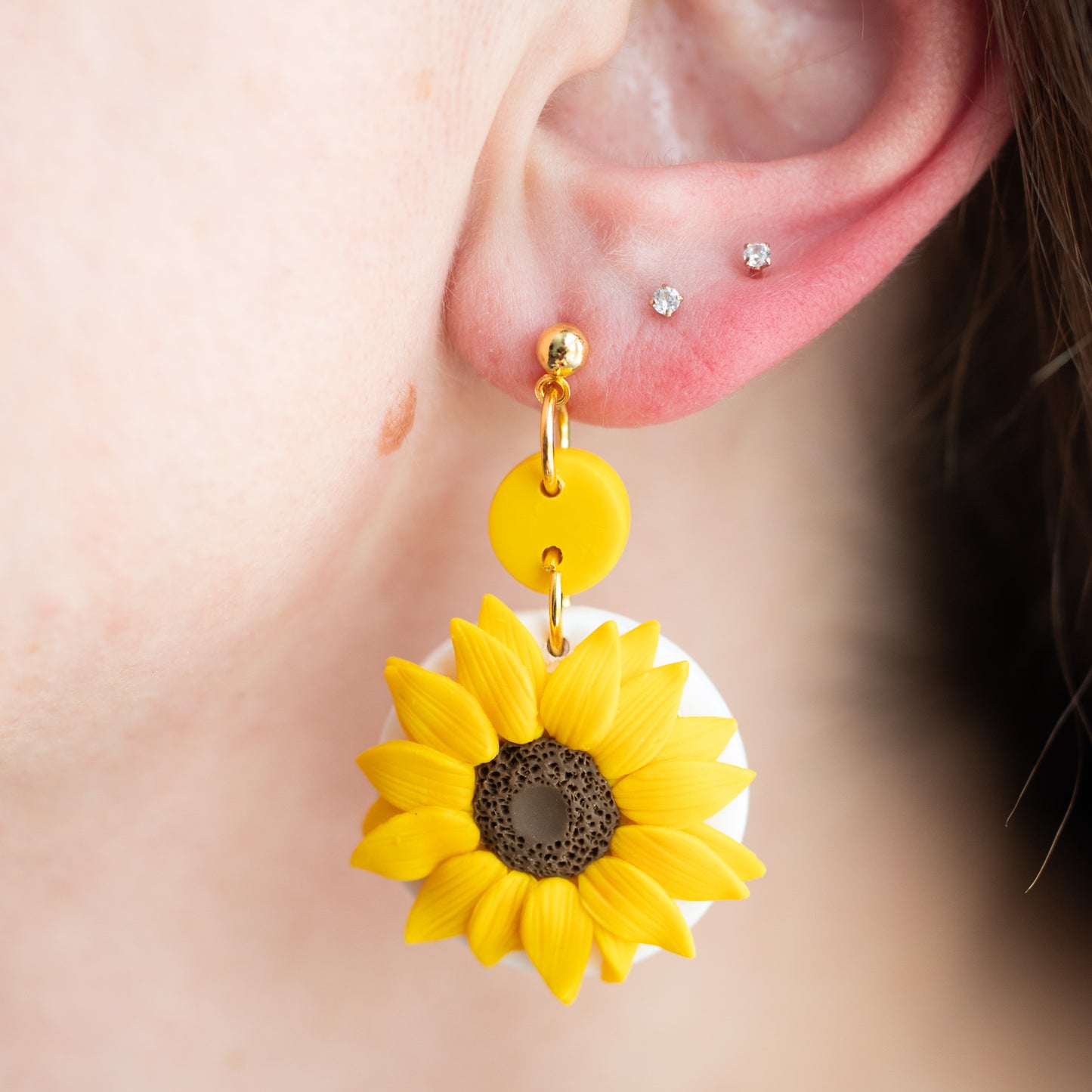 Vibrant Sunflower Dangles