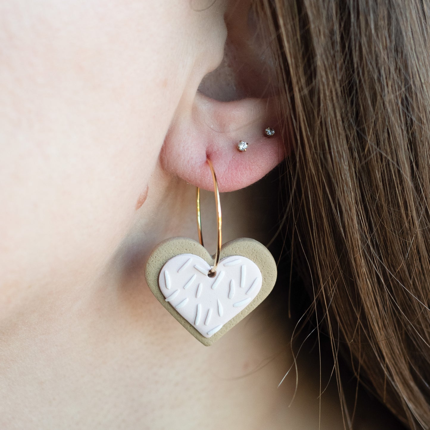 Heart Cookie Dangles