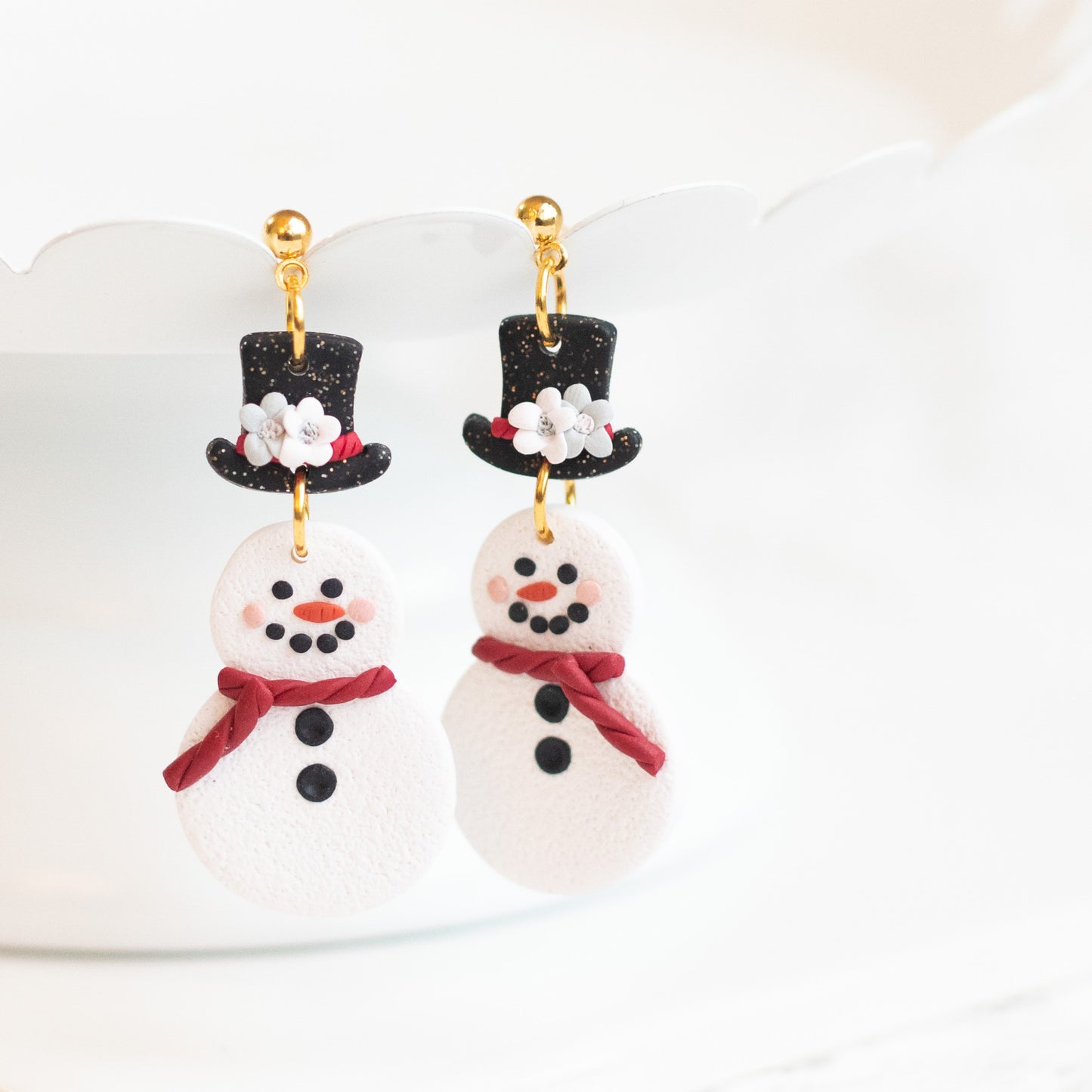 Snowman Floral Dangles