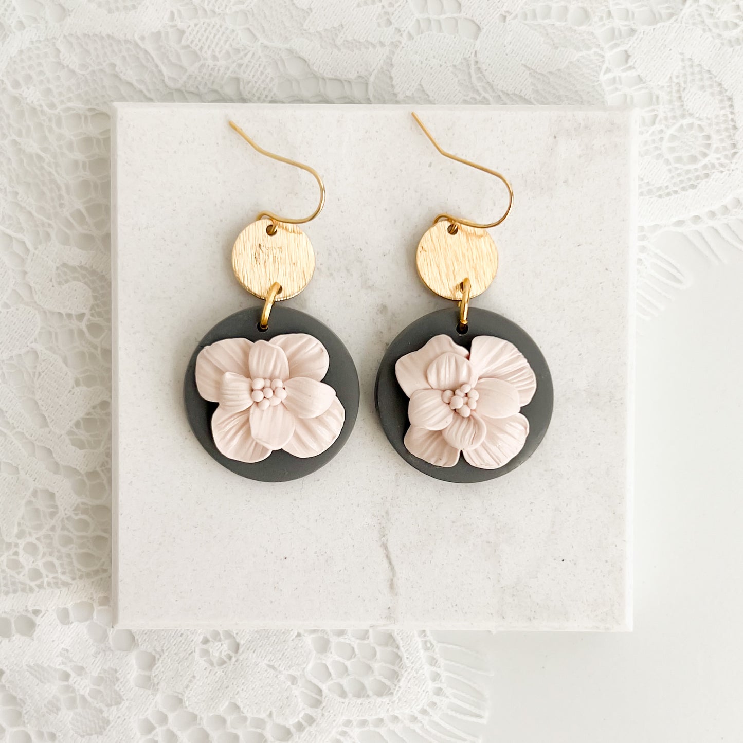 Vintage Floral Drop Earrings No. 1