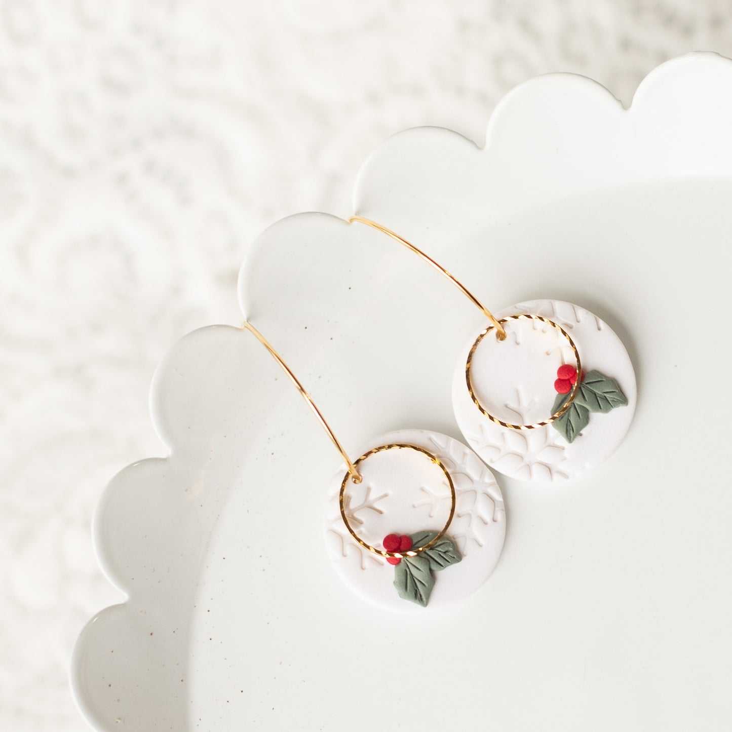 Holly Berry Hoops