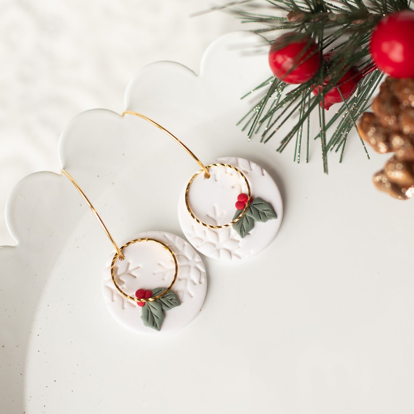 Holly Berry Hoops