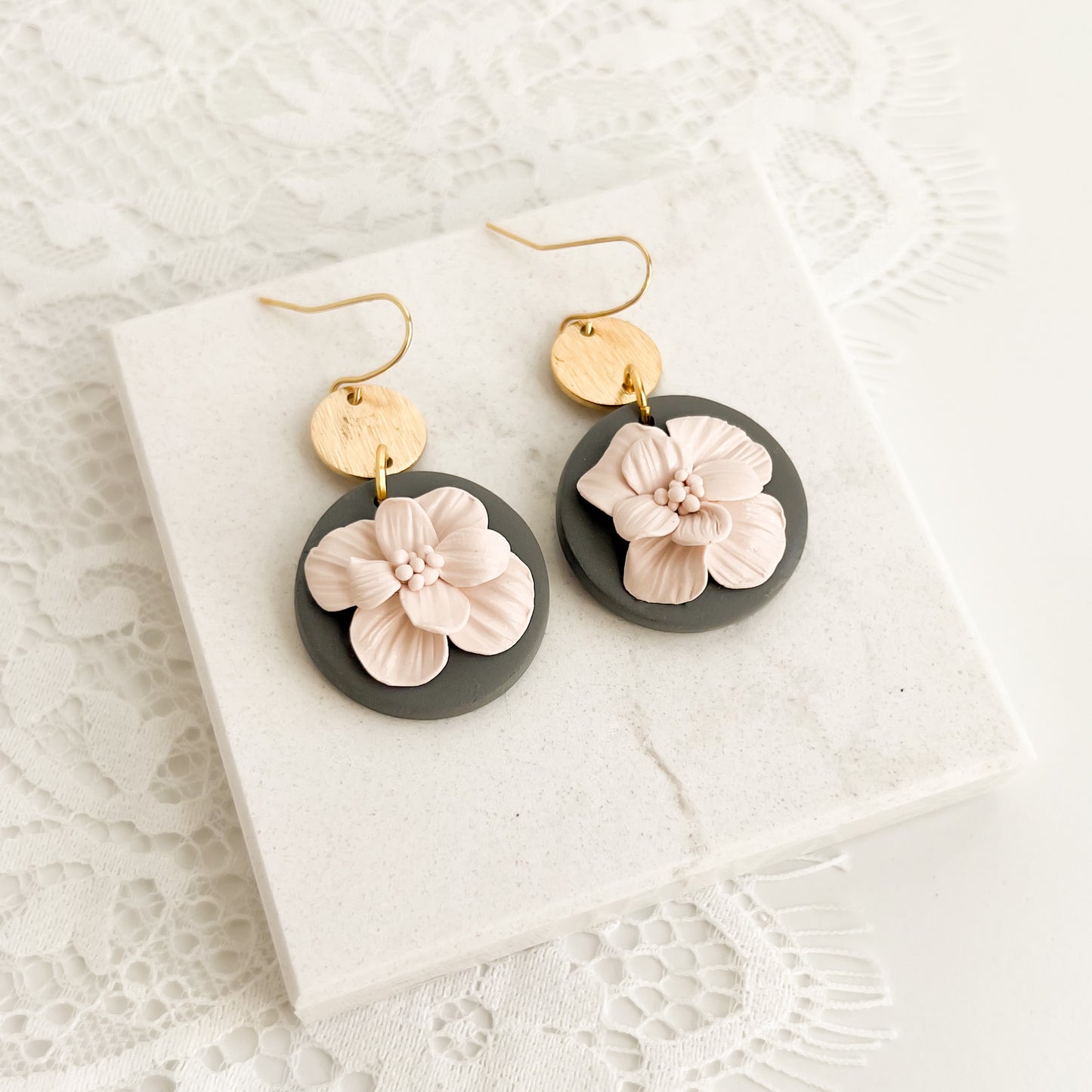 Vintage Floral Drop Earrings No. 1