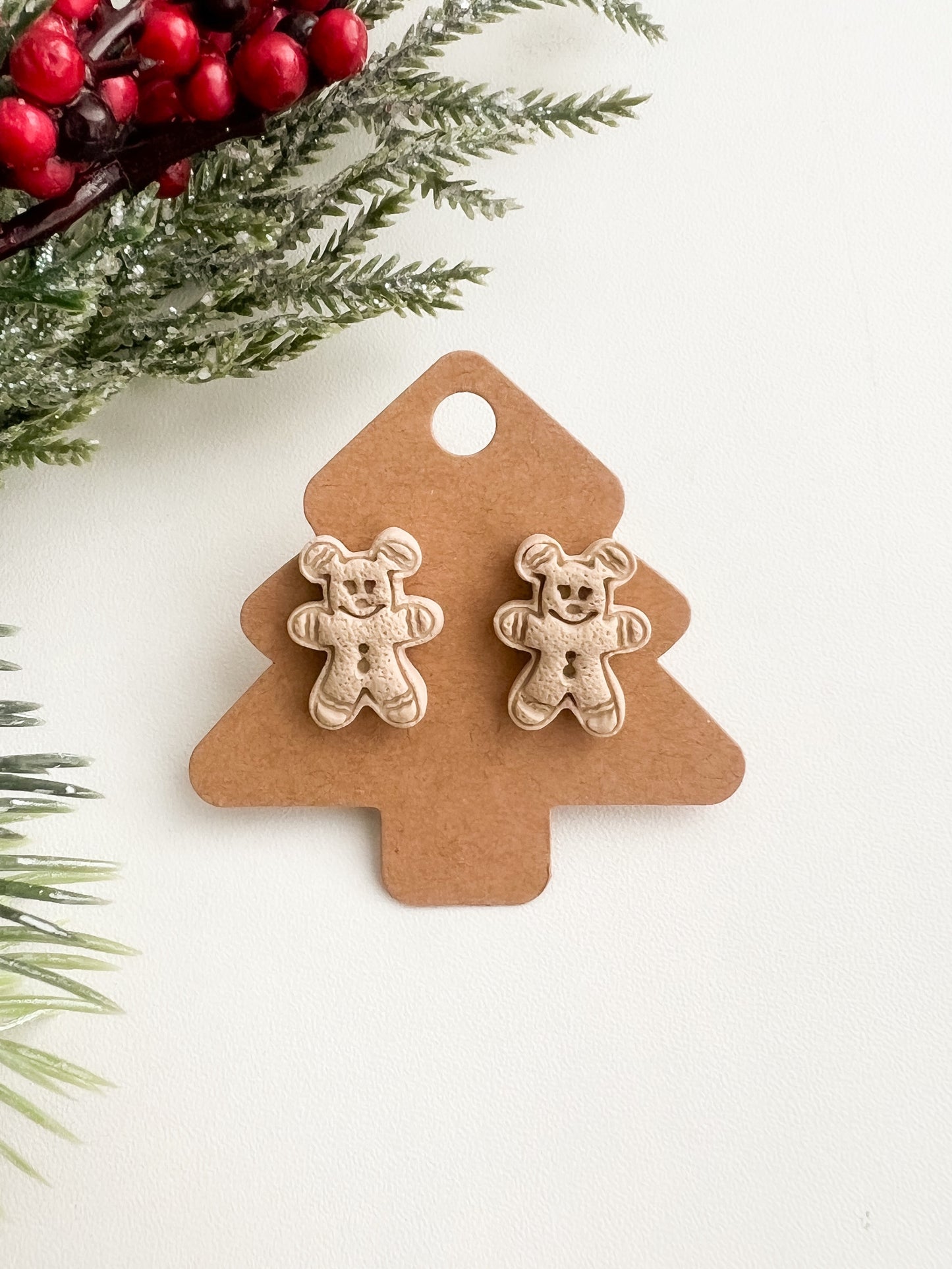 Gingerbread Mouse Studs