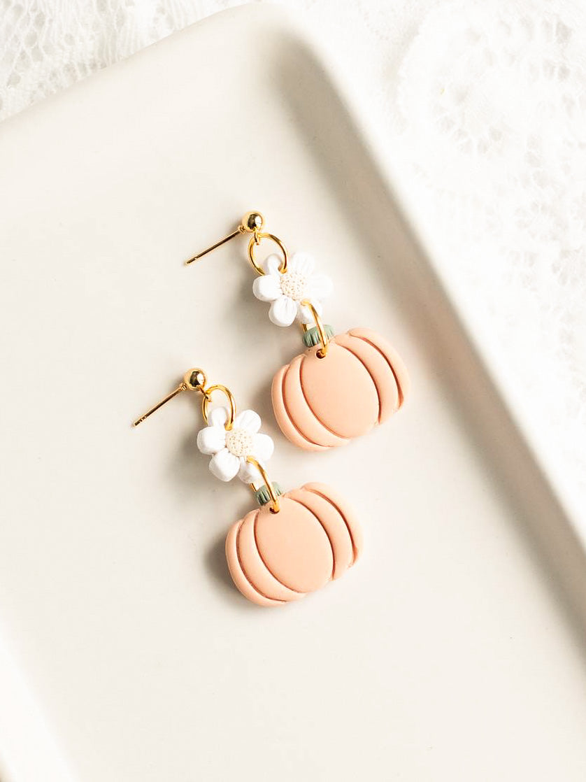 Pumpkin Floral Dangles