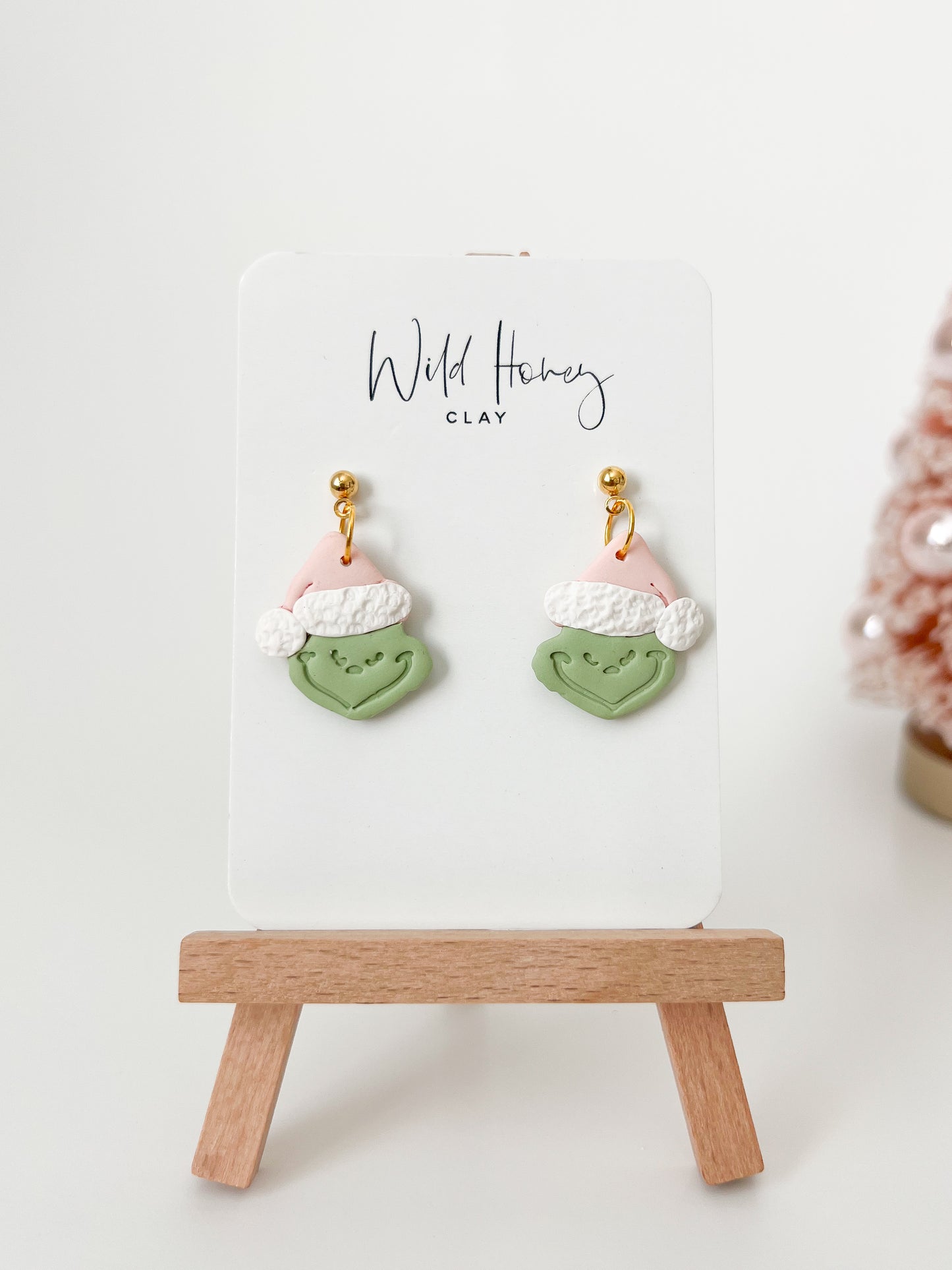 Grinch Dangles in Pink