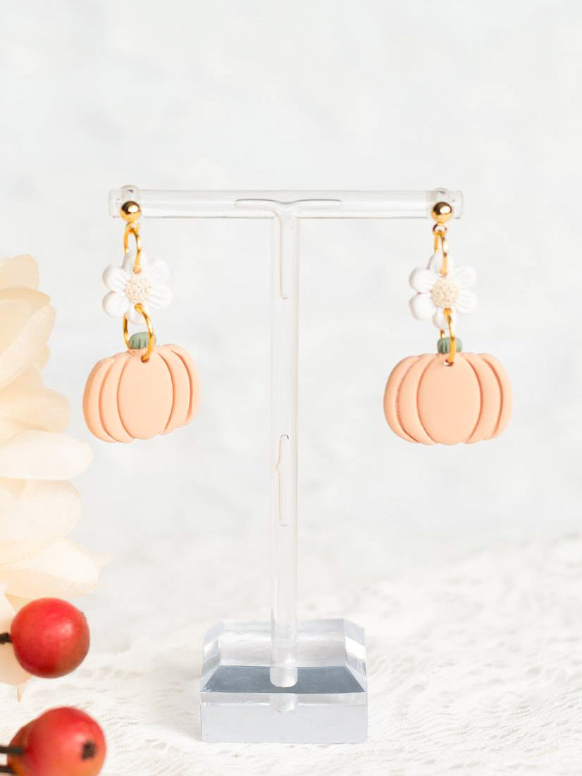 Pumpkin Floral Dangles