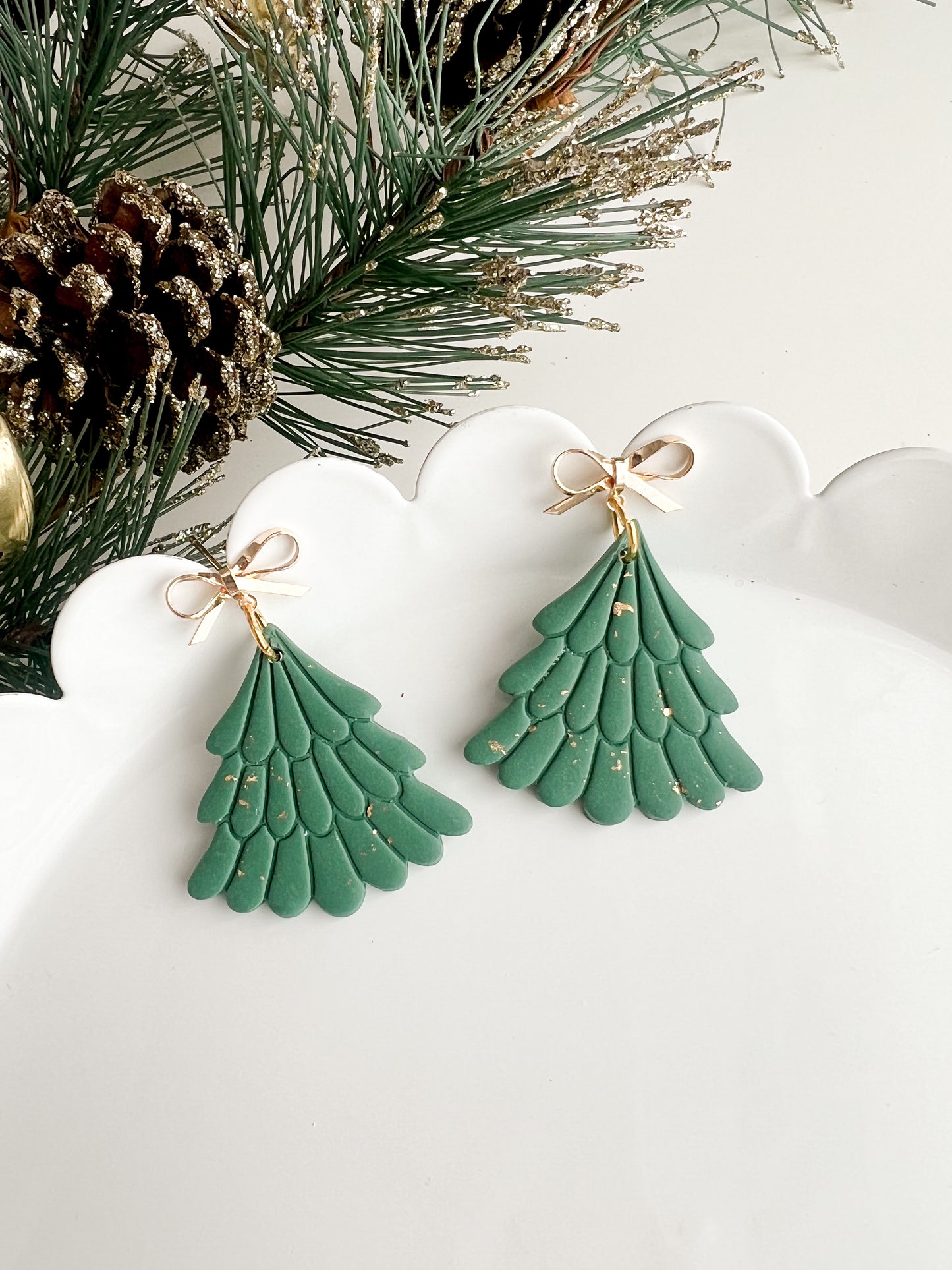 Elegant Christmas Trees in Green