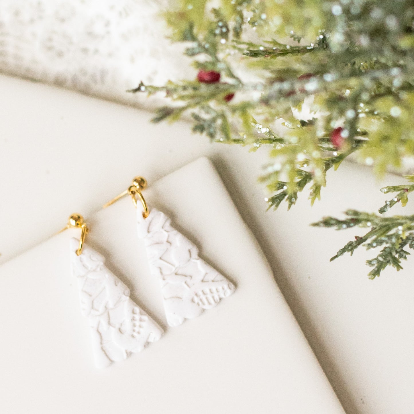 Shimmery White Christmas Trees